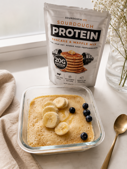 The Easiest Microwave Protein Pancake Bowl