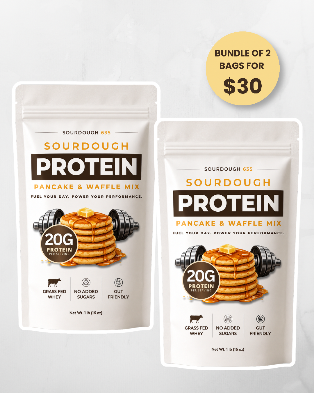 2-Pack Sourdough Protein Pancake & Waffle Mix (Best Value)